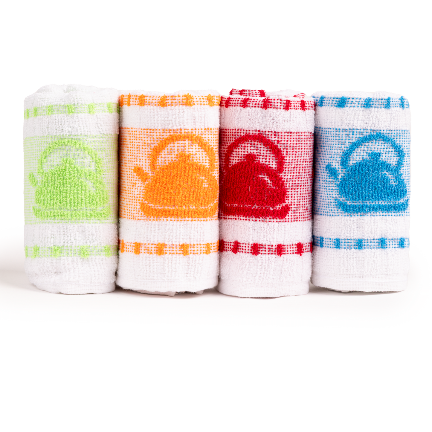 Paños de Cocina de Algodón Rizo REF.1809 | Pack de 4 Trapos 400gr 50x50cm de Cocina Suaves y Absorbentes | Trapos de Cocina 100% Algodón | Resistentes y Lavables | Ideales para Hogar y Cocina