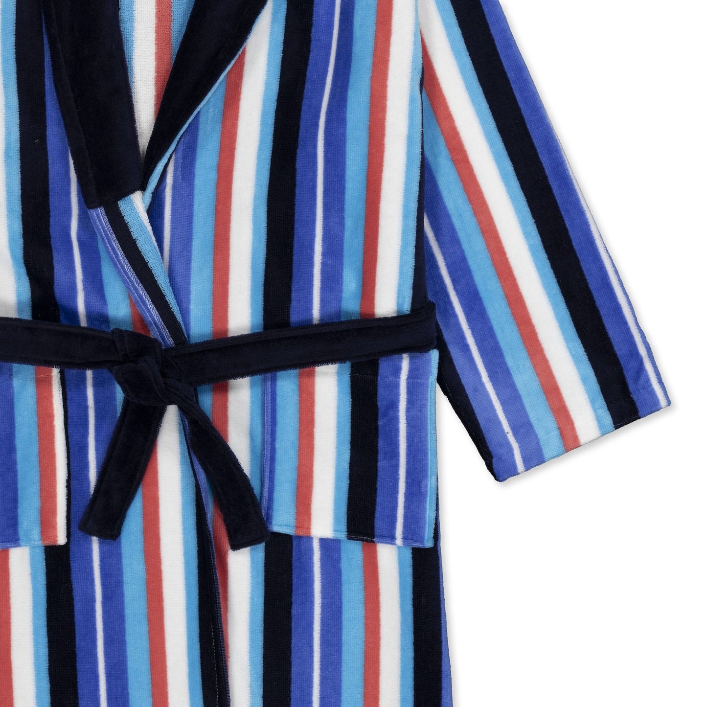 DAVID - Albornoz Terciopelo 100% Algodón 420 gsm OEKO-TEX® - Doble uso: Bata de Casa y Baño. Diseño exclusivo y funcional: 2 Bolsillos, Cinturón y Capucha