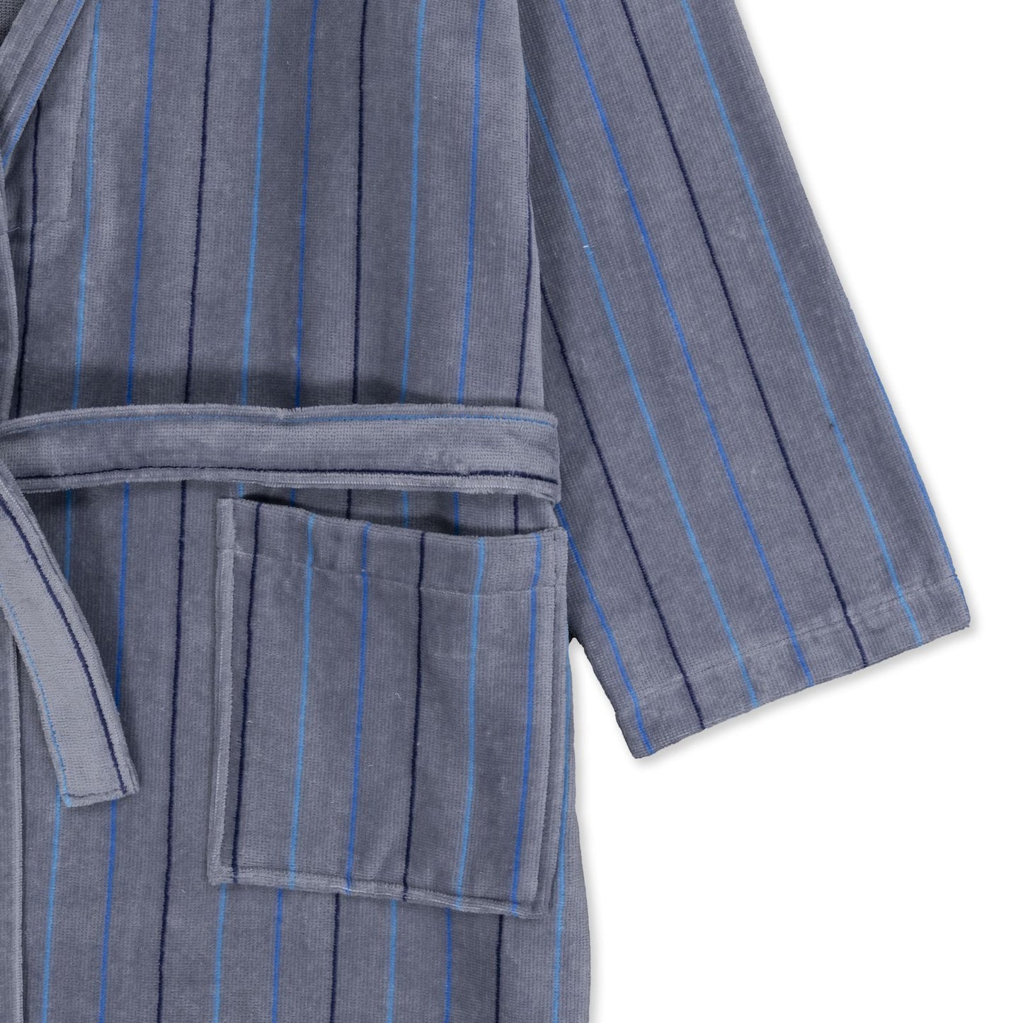 WESLEY - Albornoz Terciopelo 100% Algodón 420 gsm OEKO-TEX® - Doble uso: Bata de Casa y Baño. Diseño exclusivo y funcional: 2 Bolsillos, Cinturón y Capucha