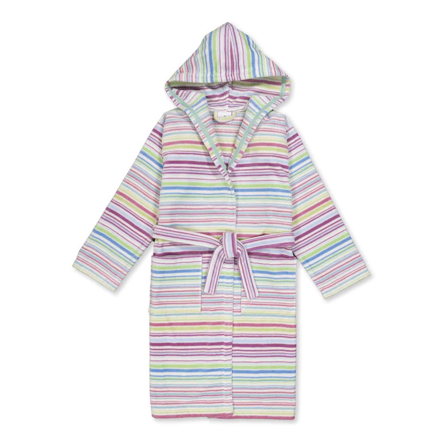 KIDS MARIANNE - Albornoz Niños adolescentes Algodón: Niño, Infantil - 100% Algodón OEKO-TEX - 2 Bolsillos, Cinturón, Capucha, Albornoces Felpa muy suave con bordados para niños