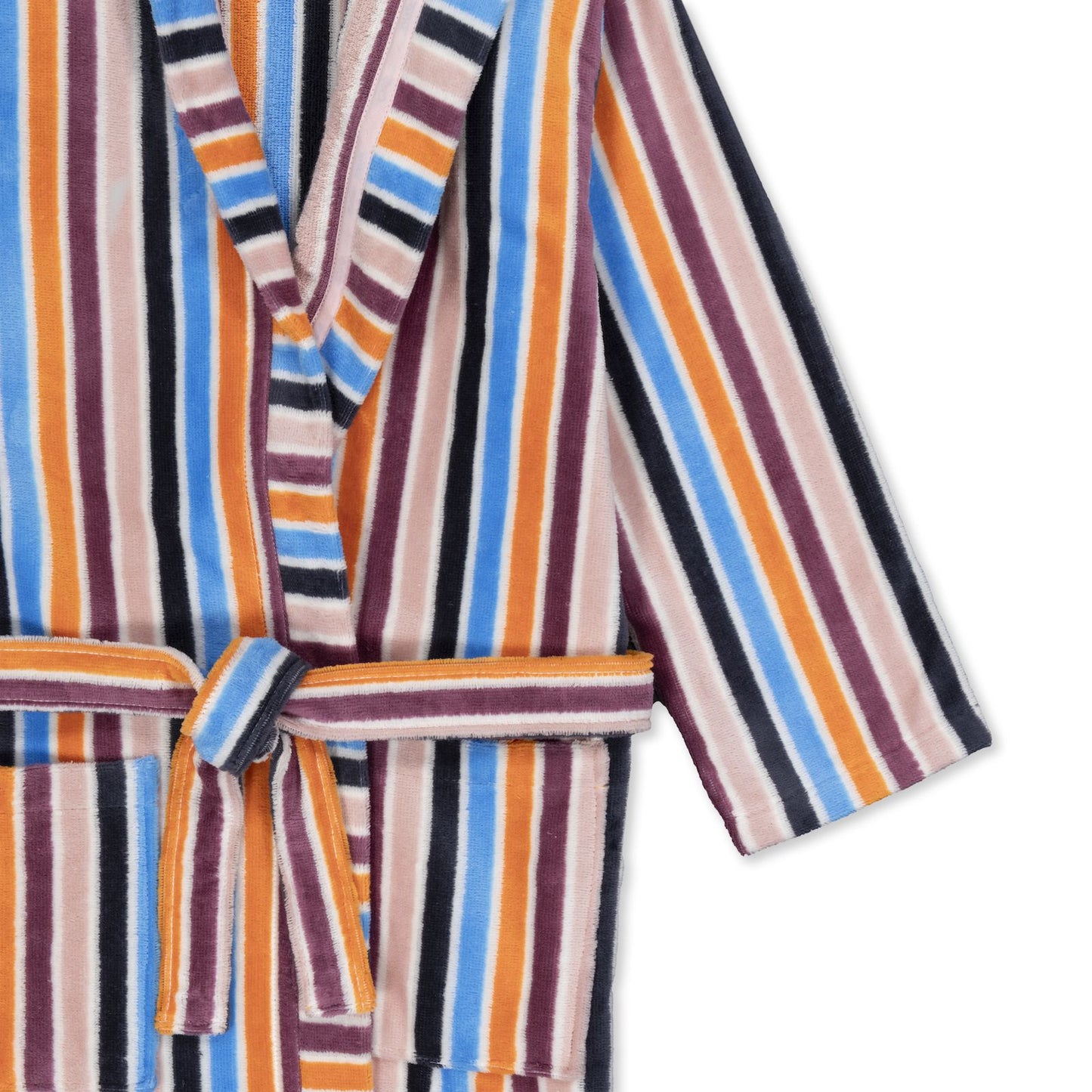 POLIANA - Albornoz Terciopelo 100% Algodón 420 gsm OEKO-TEX® - Doble uso: Bata de Casa y Baño. Diseño exclusivo y funcional: 2 Bolsillos, Cinturón y Capucha