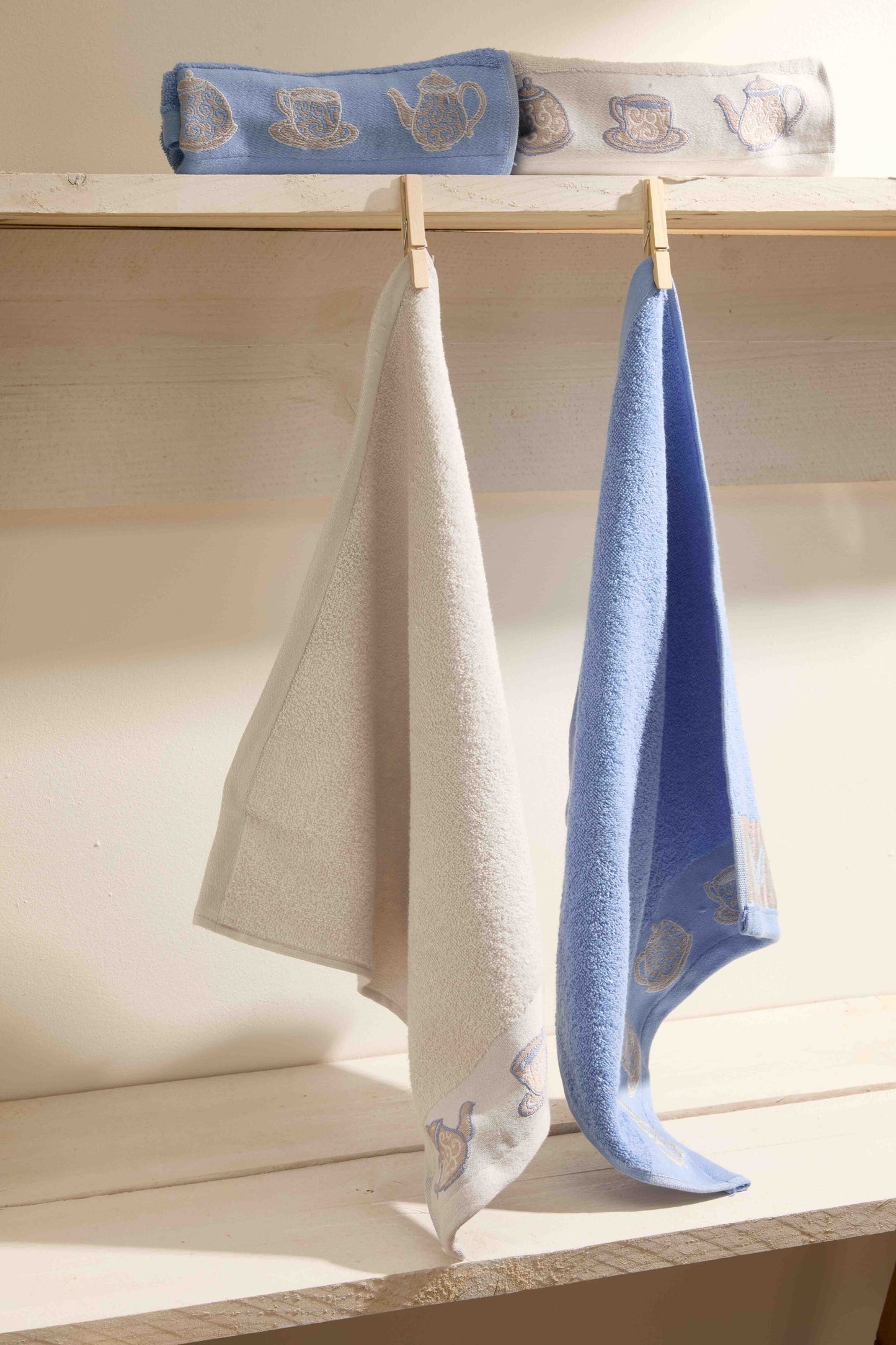 Paños de Cocina de Algodón Rizo REF.4204 | Pack de 4 Trapos 400gr 50x50cm de Cocina Suaves y Absorbentes | Trapos de Cocina 100% Algodón | Resistentes y Lavables | Ideales para Hogar y Cocina