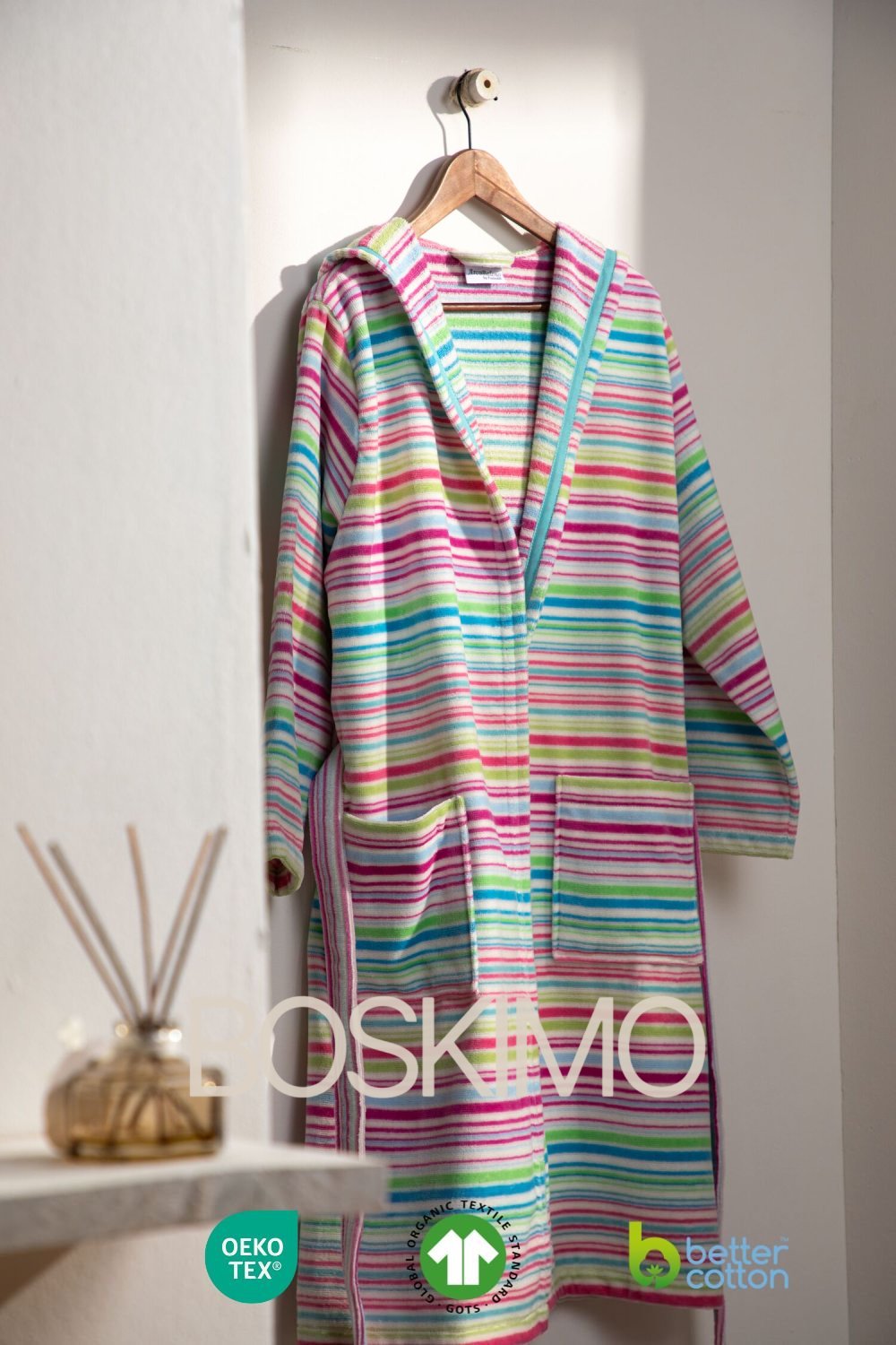 KIDS MARIANNE - Albornoz Niños adolescentes Algodón: Niño, Infantil - 100% Algodón OEKO-TEX - 2 Bolsillos, Cinturón, Capucha, Albornoces Felpa muy suave con bordados para niños