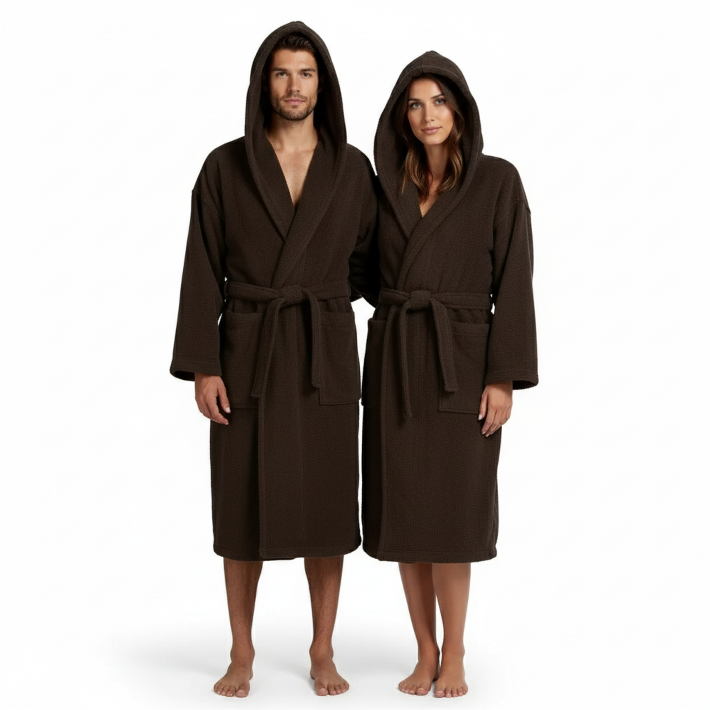 BOSKIMO Albornoz de Baño Unisex 100% Algodón OEKO-TEX – Bata para Hombre y Mujer – Rizo Americano 420 gsm – Suave y muy Absorbente