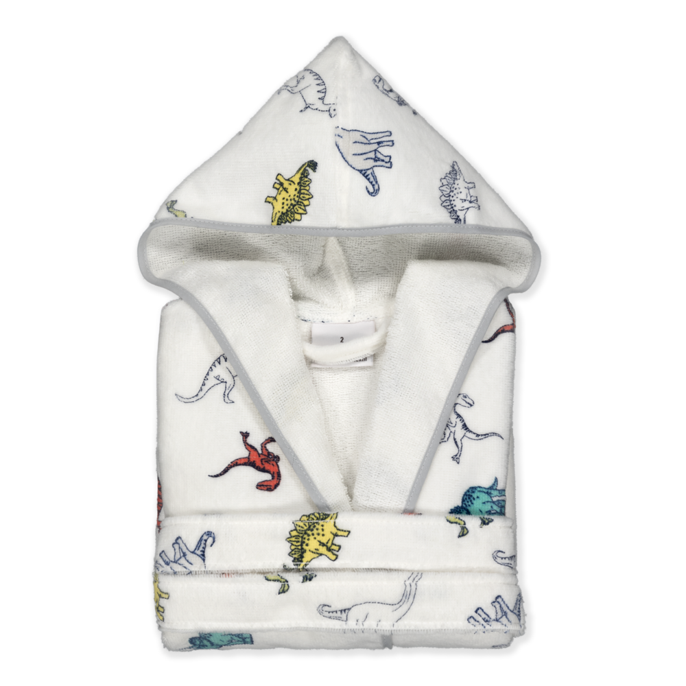 KIDS REX - Albornoz Niños adolescentes Algodón: Niño, Infantil - 100% Algodón OEKO-TEX - 2 Bolsillos, Cinturón, Capucha, Albornoces Felpa muy suave con bordados para niños