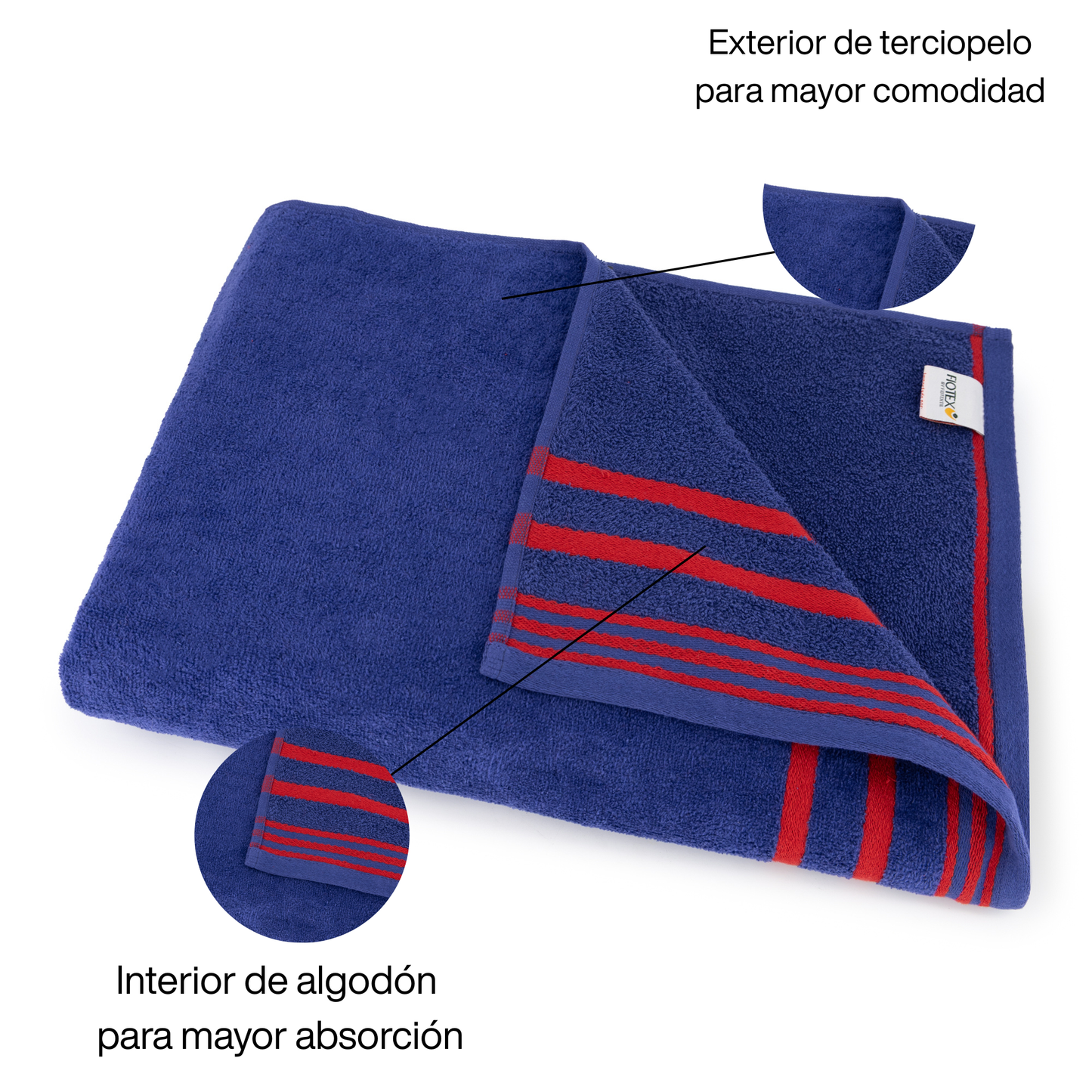 BOSKIMO Toalla de Playa Proa Marino Grande 90x170 cm – 100 % Algodón Rizo de Alta Calidad – Suave, Absorbente y de Secado Rápido – Fabricada en Portugal – Estilo Premium en Colores Vivos – Ideal para Playa y Piscina