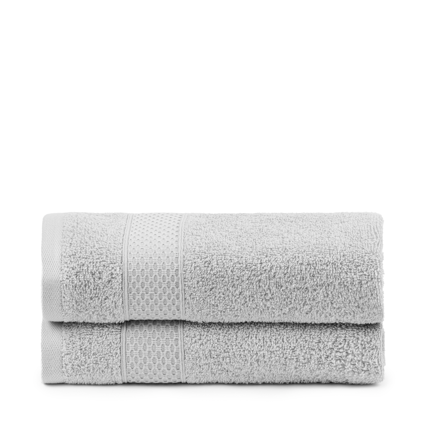 Juego de Toallas de baño - Toalla grande de Ducha, Toalla de Manos y Toalla de lavabo - 100% Algodón - 450 g/m2 Gris