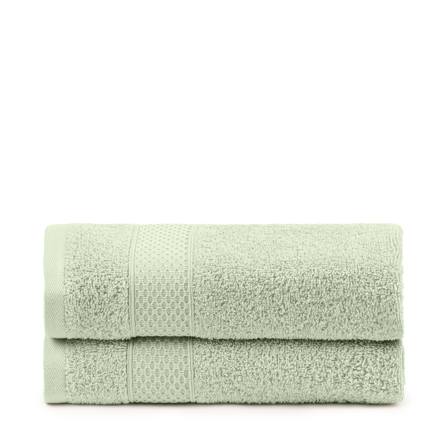 Juego de Toallas de baño - Toalla grande de Ducha, Toalla de Manos y Toalla de lavabo - 100% Algodón - 450 g/m2 Verde