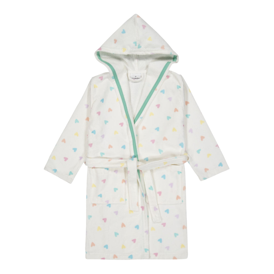 KIDS JESSI - Albornoz Niños adolescentes Algodón: Niño, Infantil - 100% Algodón OEKO-TEX - 2 Bolsillos, Cinturón, Capucha, Albornoces Felpa muy suave con bordados para niños