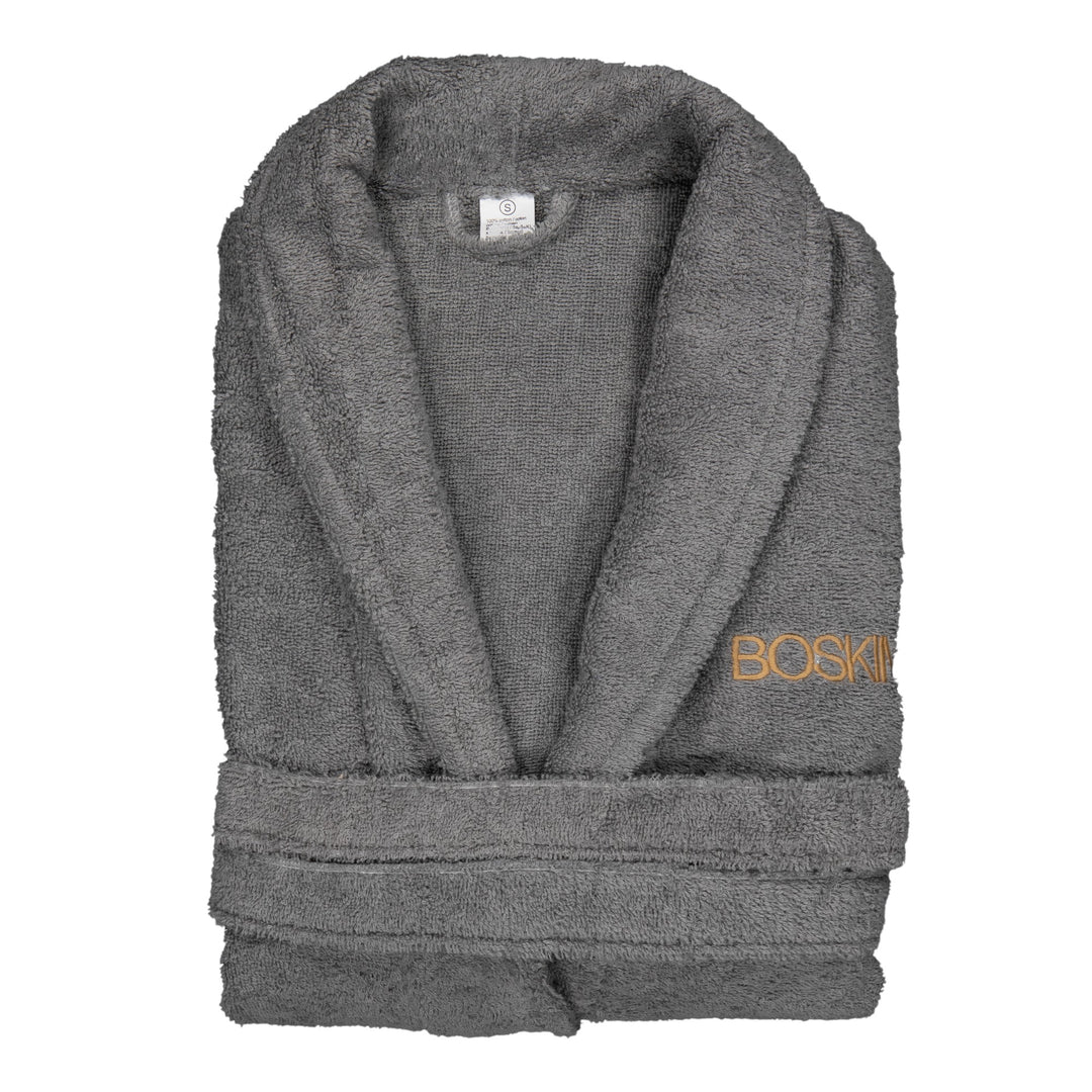 Albornoz Unisex - Albornoz de Ducha para Hombre o Mujer - 100% Algodón, Capucha. Gris Oscuro