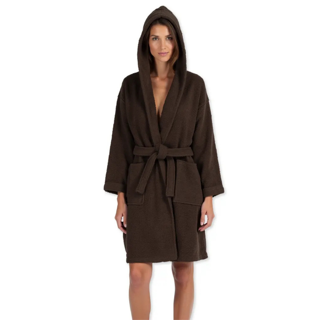 BOSKIMO Albornoz de Baño Unisex con Capucha 100% Algodón OEKO-TEX – Bata para Hombre y Mujer – Rizo Americano 420 gsm – Suave y muy Absorbente