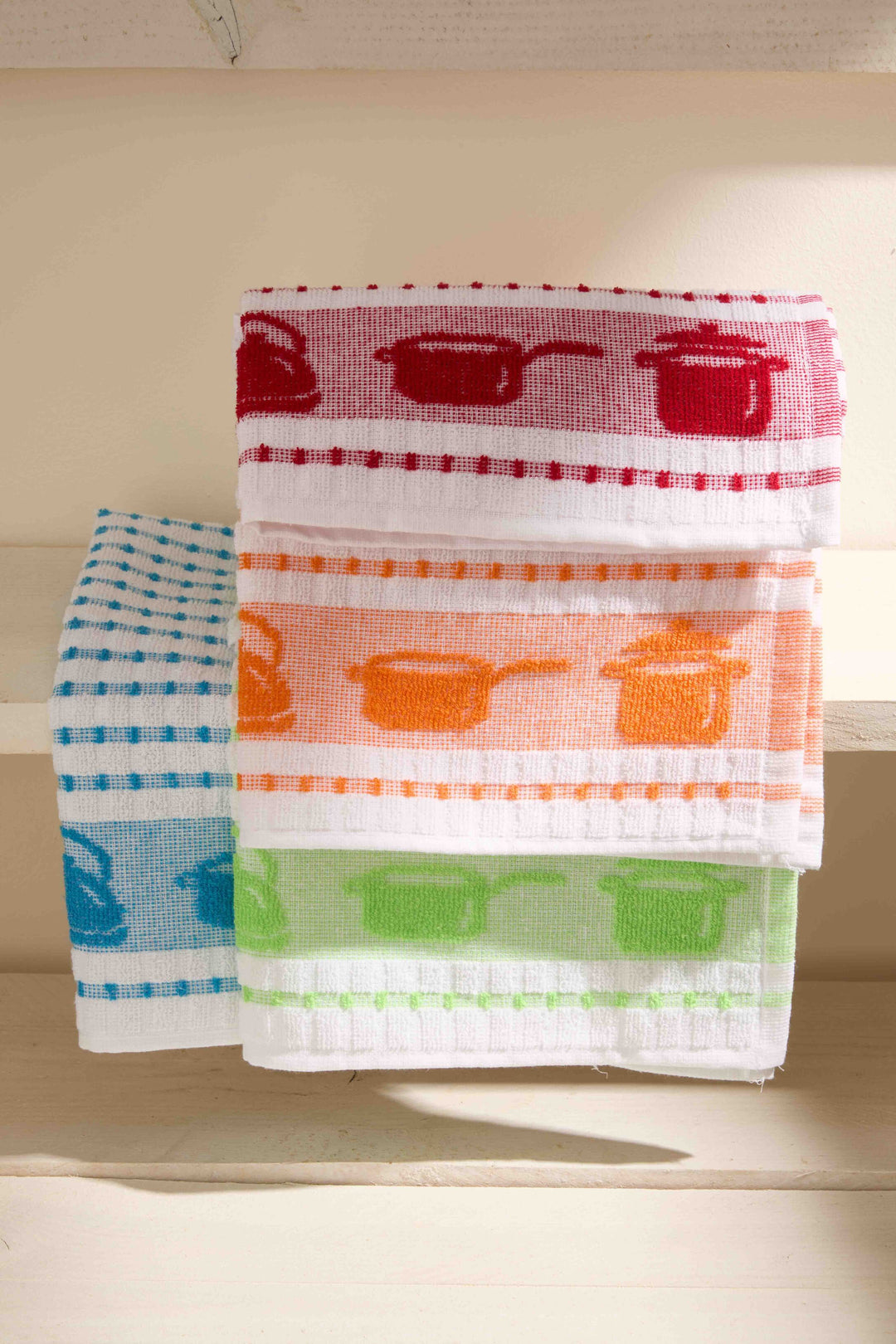 Paños de Cocina de Algodón Rizo REF.1809 | Pack de 4 Trapos 400gr 50x50cm de Cocina Suaves y Absorbentes | Trapos de Cocina 100% Algodón | Resistentes y Lavables | Ideales para Hogar y Cocina