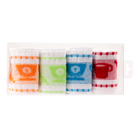 Paños de Cocina de Algodón Rizo REF.1810 | Pack de 4 Trapos 400gr 50x50cm de Cocina Suaves y Absorbentes | Trapos de Cocina 100% Algodón | Resistentes y Lavables | Ideales para Hogar y Cocina