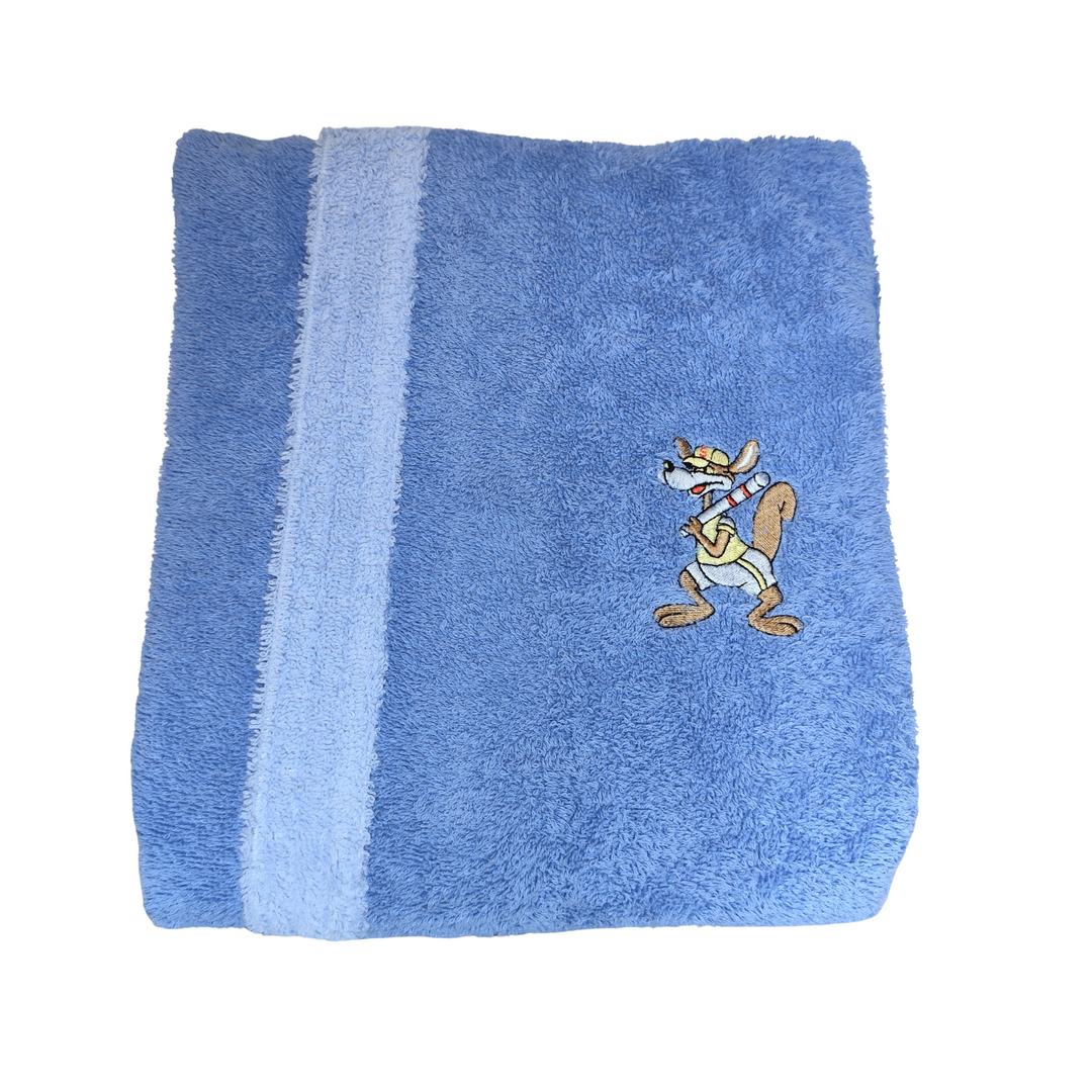 BOSKIMO KIDS Beisbol - Albornoz Niñas adolescentes Algodón: Niña, Infantil - 100% Algodón OEKO-TEX - 2 Bolsillos, Cinturón, Capucha, Albornoces Felpa muy suave con bordados para niñas