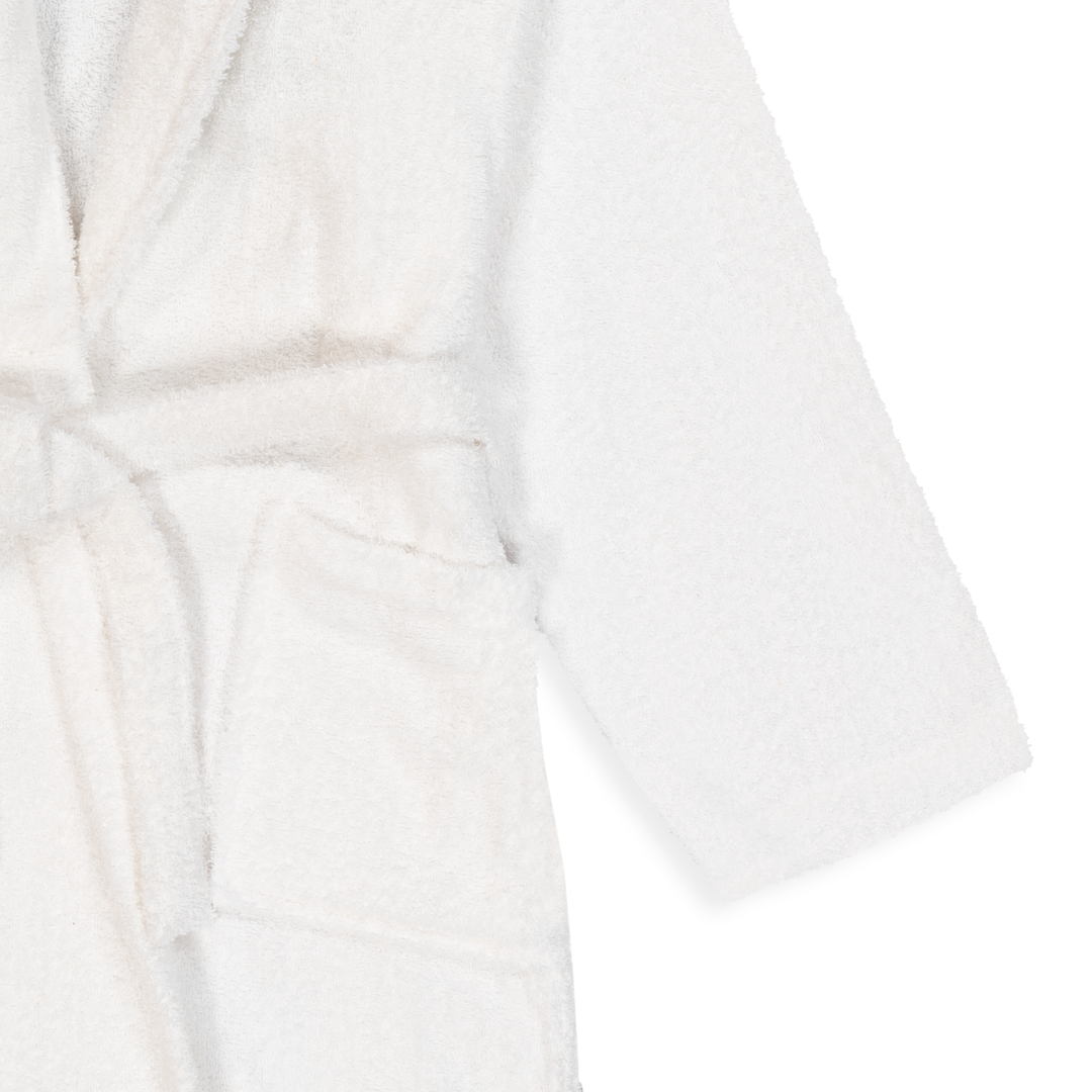 Albornoz Unisex - Albornoz de Ducha para Hombre o Mujer - 100% Algodón- 420g/m2 - Albornoz de Rizo. Blanco