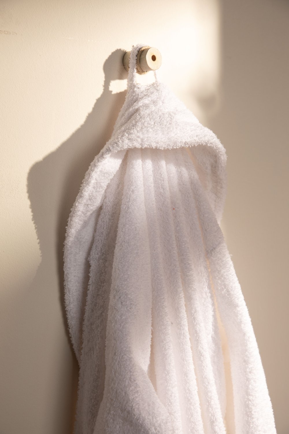 Albornoz Unisex - Albornoz de Ducha para Hombre o Mujer - 100% Algodón- 420g/m2 - Albornoz de Rizo. Blanco