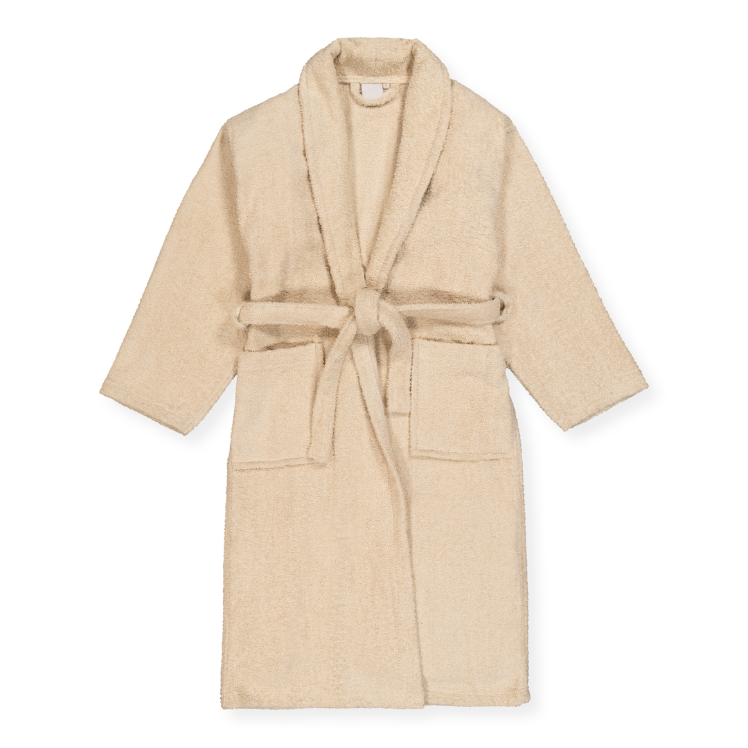 Albornoz Unisex - Albornoz de Ducha para Hombre o Mujer - 100% Algodón- 420g/m2 - Albornoz de Rizo. Beige