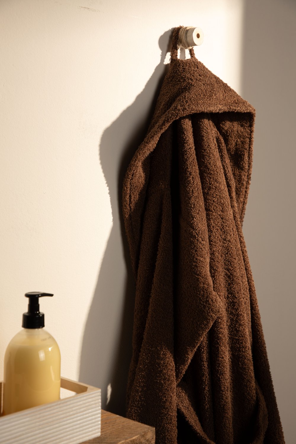 Albornoz Unisex - Albornoz de Ducha para Hombre o Mujer - 100% Algodón- 420g/m2 - Albornoz de Rizo. Nutria