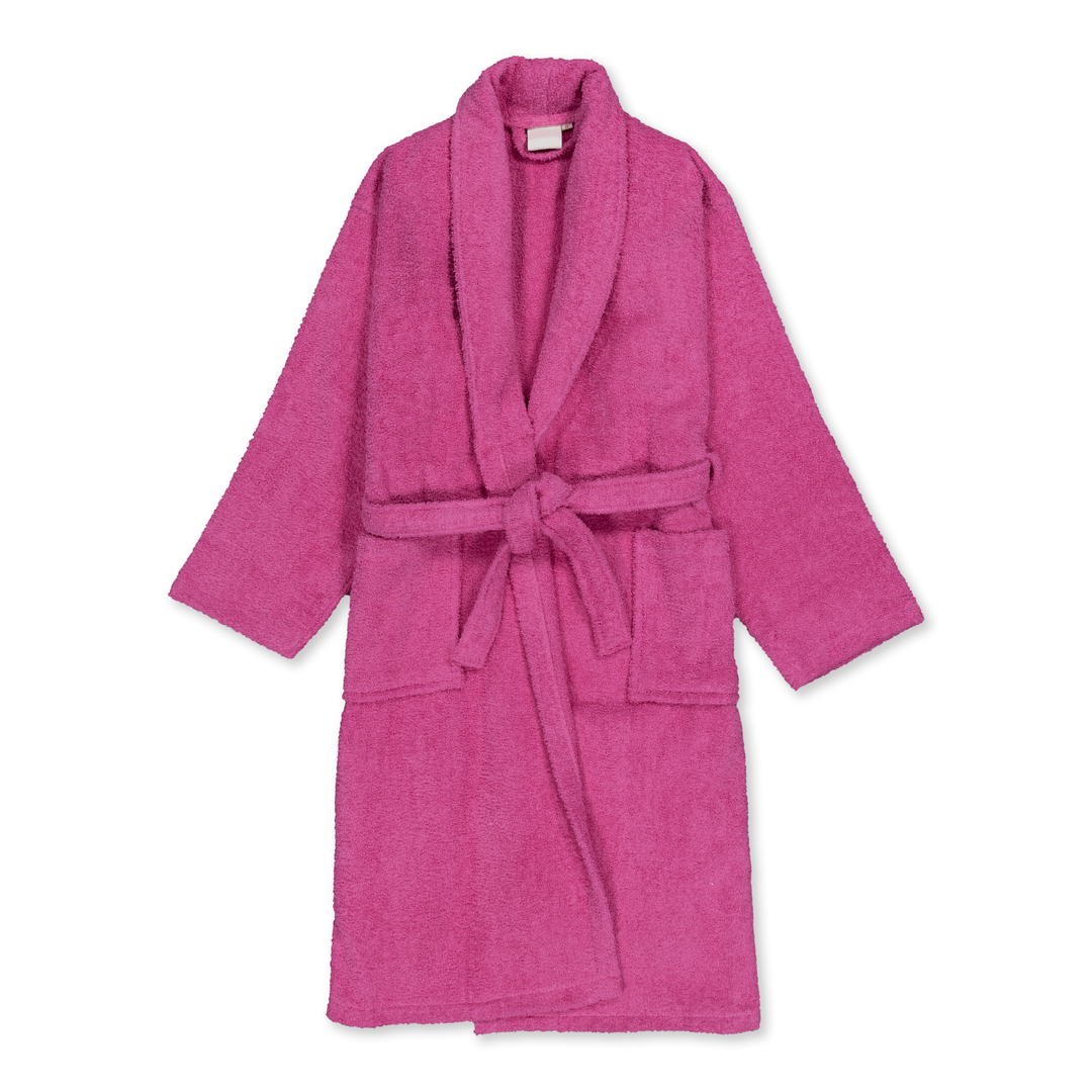 Albornoz Unisex - Albornoz de Ducha para Hombre o Mujer - 100% Algodón- 420g/m2 - Albornoz de Rizo. Ciclamen