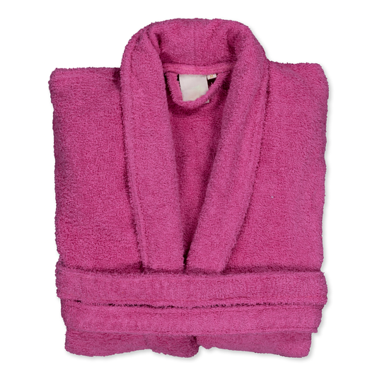 Albornoz Unisex - Albornoz de Ducha para Hombre o Mujer - 100% Algodón- 420g/m2 - Albornoz de Rizo. Ciclamen