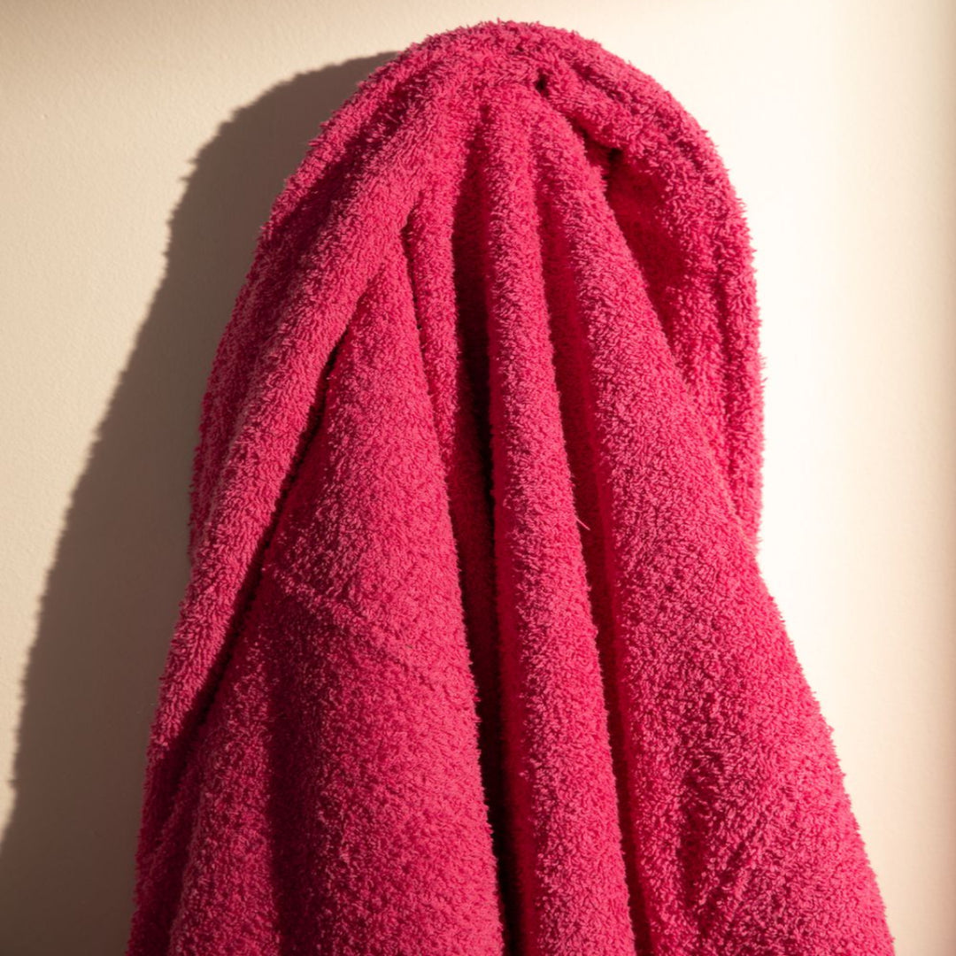 Albornoz Unisex - Albornoz de Ducha para Hombre o Mujer - 100% Algodón- 420g/m2 - Albornoz de Rizo. Ciclamen