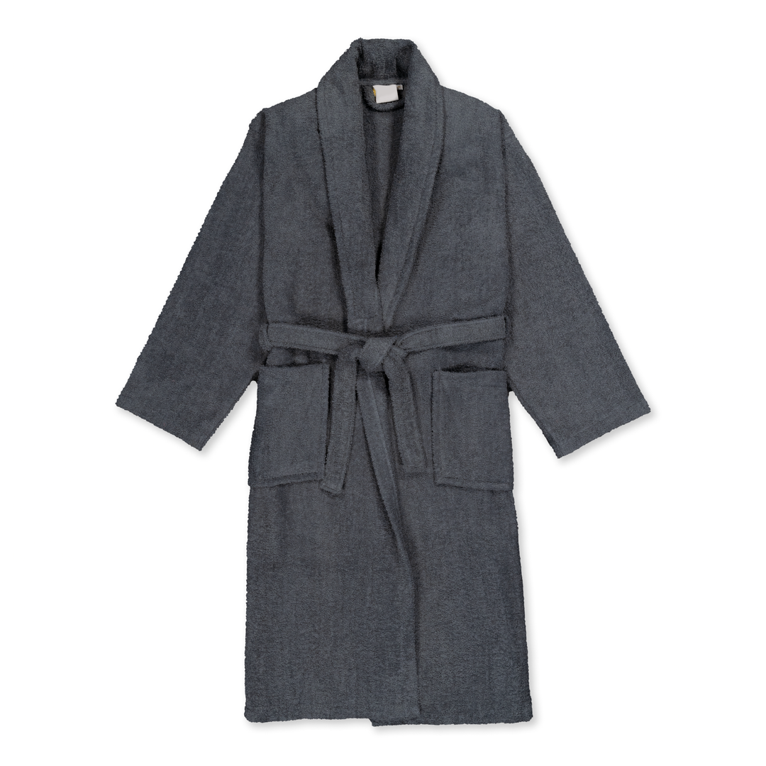 Albornoz Unisex - Albornoz de Ducha para Hombre o Mujer - 100% Algodón- 420g/m2 - Albornoz de Rizo. Antracita