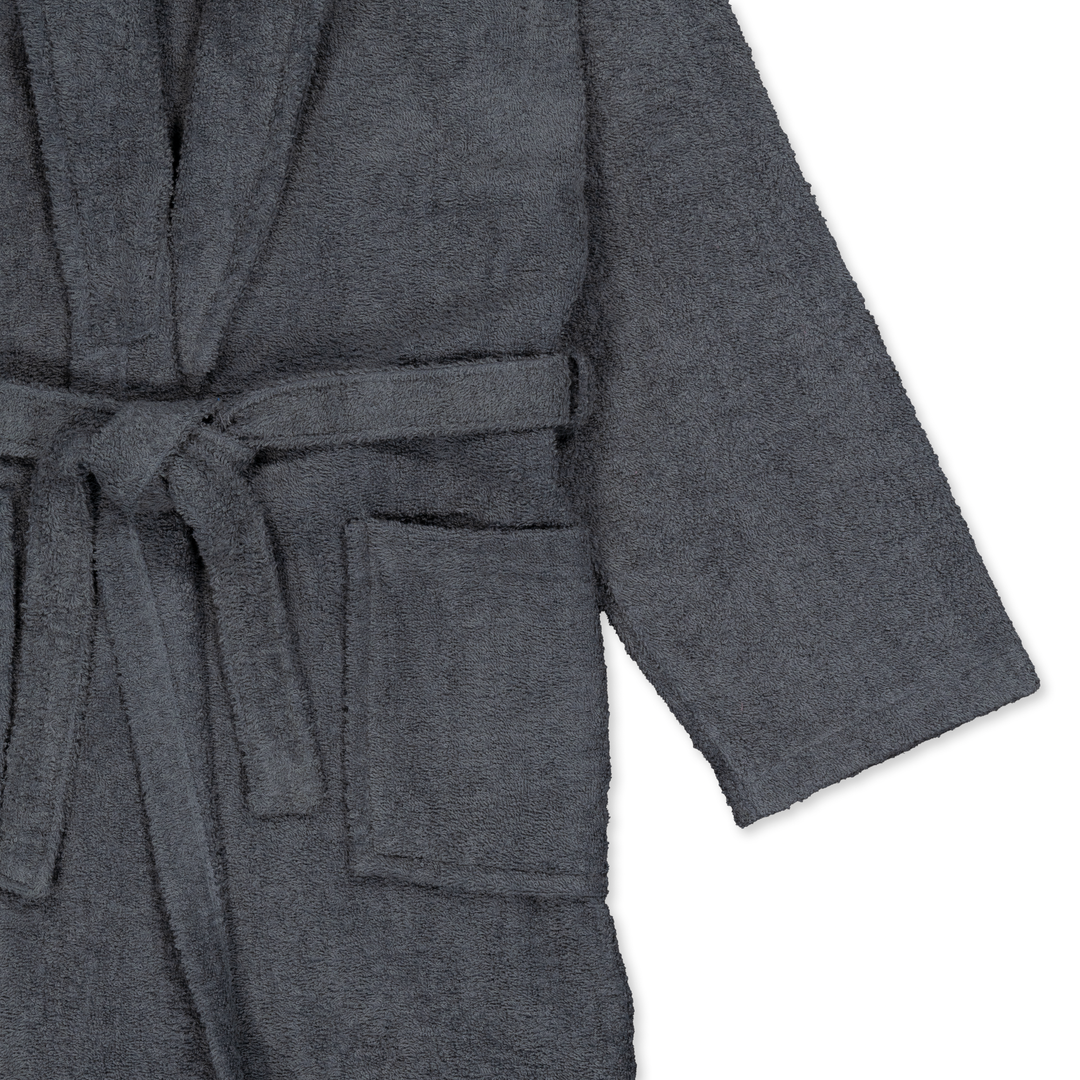 Albornoz Unisex - Albornoz de Ducha para Hombre o Mujer - 100% Algodón- 420g/m2 - Albornoz de Rizo. Antracita