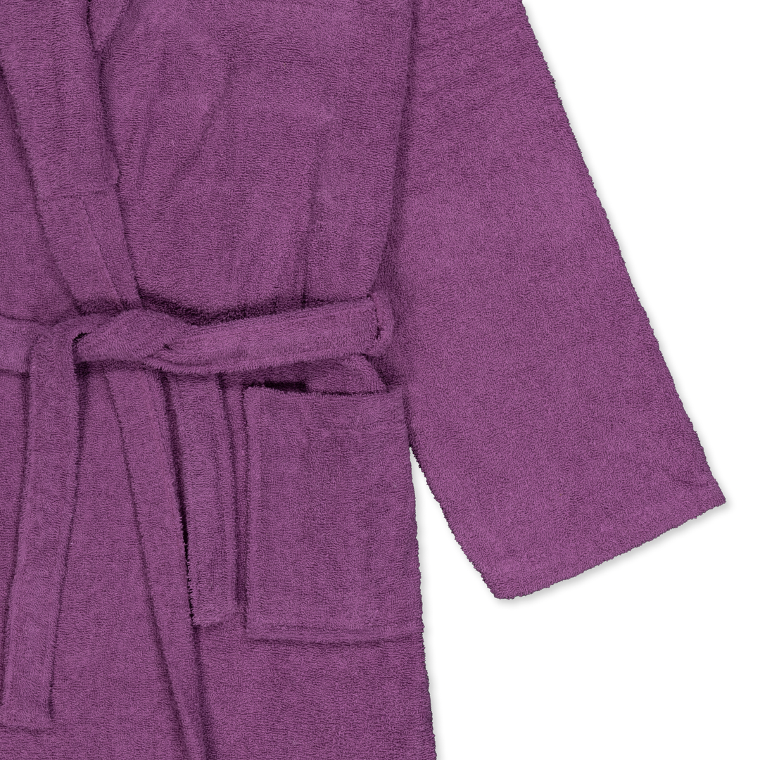 Albornoz Unisex - Albornoz de Ducha para Hombre o Mujer - 100% Algodón- 420g/m2 - Albornoz de Rizo. Lila