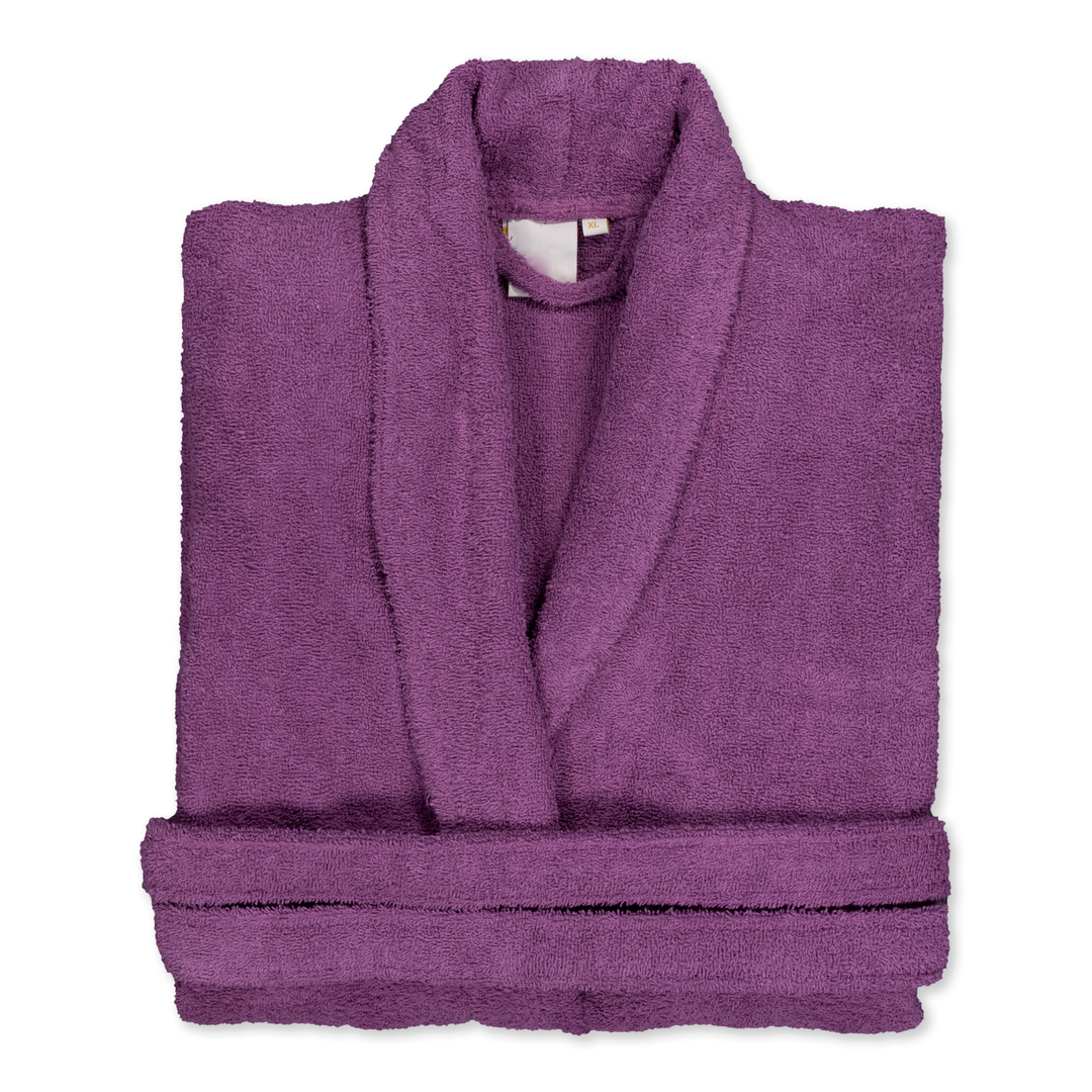 Albornoz Unisex - Albornoz de Ducha para Hombre o Mujer - 100% Algodón- 420g/m2 - Albornoz de Rizo. Lila