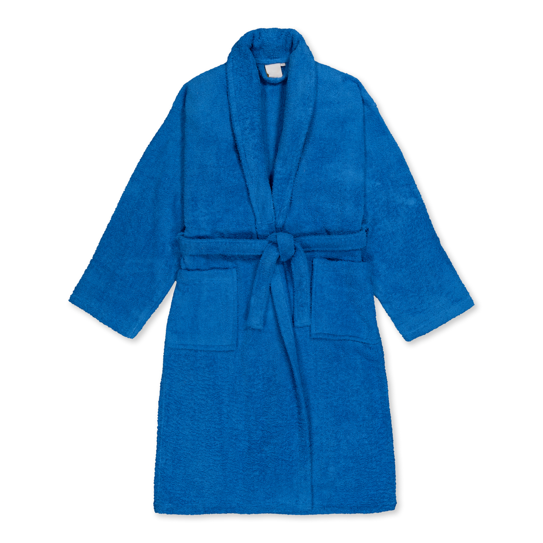 Albornoz Unisex - Albornoz de Ducha para Hombre o Mujer - 100% Algodón- 420g/m2 - Albornoz de Rizo. Cobalto