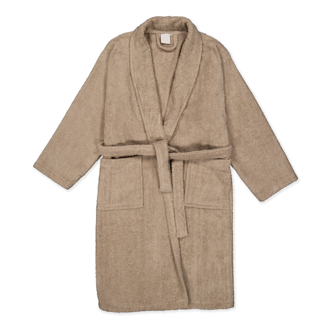 Albornoz Unisex - Albornoz de Ducha para Hombre o Mujer - 100% Algodón- 420g/m2 - Albornoz de Rizo. Arena