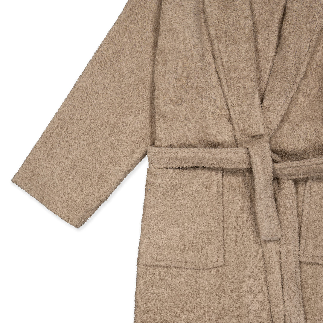 Albornoz Unisex - Albornoz de Ducha para Hombre o Mujer - 100% Algodón- 420g/m2 - Albornoz de Rizo. Arena