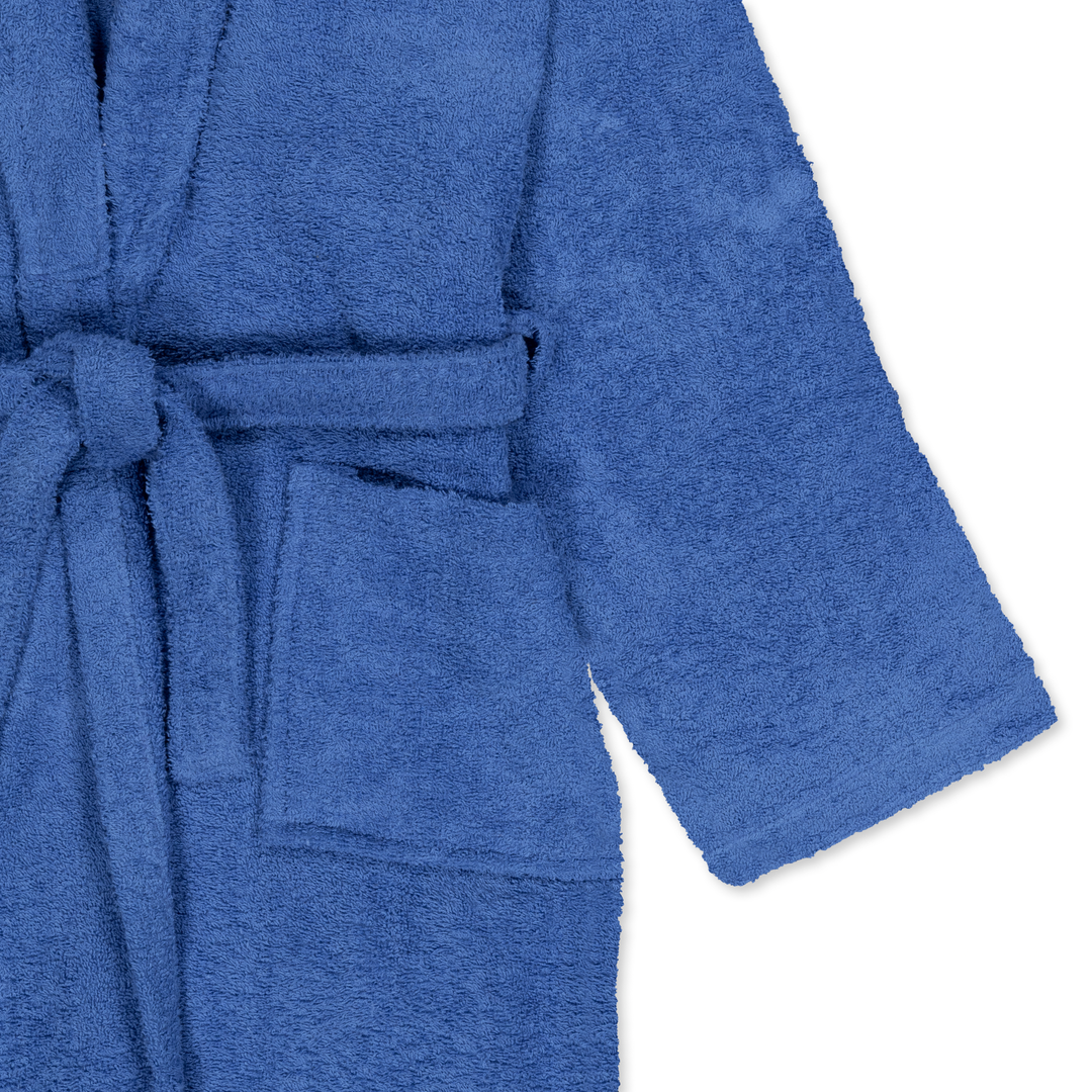 Albornoz Unisex - Albornoz de Ducha para Hombre o Mujer - 100% Algodón- 420g/m2 - Albornoz de Rizo. Cobalto