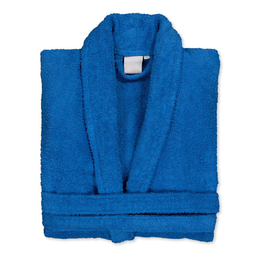 Albornoz Unisex - Albornoz de Ducha para Hombre o Mujer - 100% Algodón- 420g/m2 - Albornoz de Rizo. Cobalto