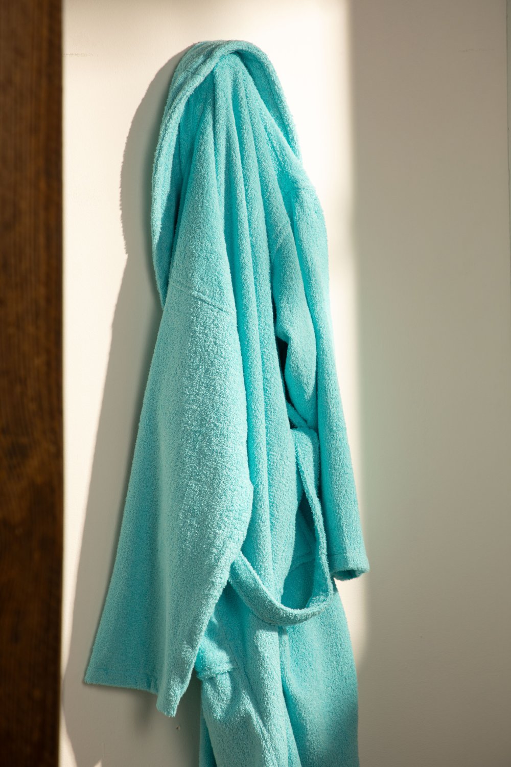 Albornoz Unisex - Albornoz de Ducha para Hombre o Mujer - 100% Algodón- 420g/m2 - Albornoz de Rizo. Turquesa