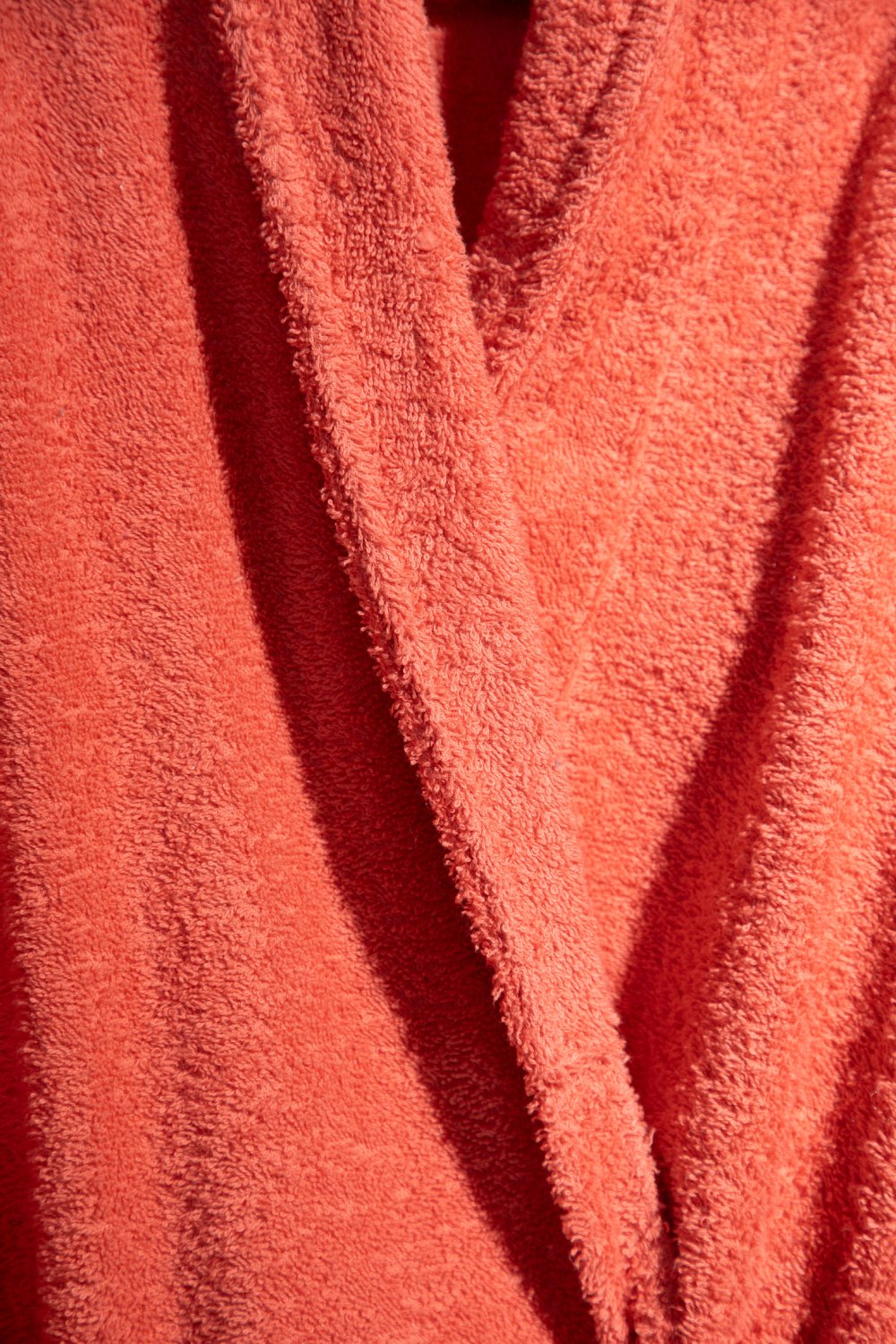Albornoz Unisex - Albornoz de Ducha para Hombre o Mujer - 100% Algodón- 420g/m2 - Albornoz de Rizo. Coral