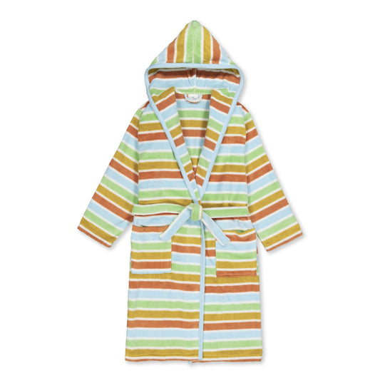 IRIS - Albornoz Terciopelo 100% Algodón 420 gsm OEKO-TEX® - Doble uso: Bata de Casa y Baño. Diseño exclusivo y funcional: 2 Bolsillos, Cinturón y Capucha