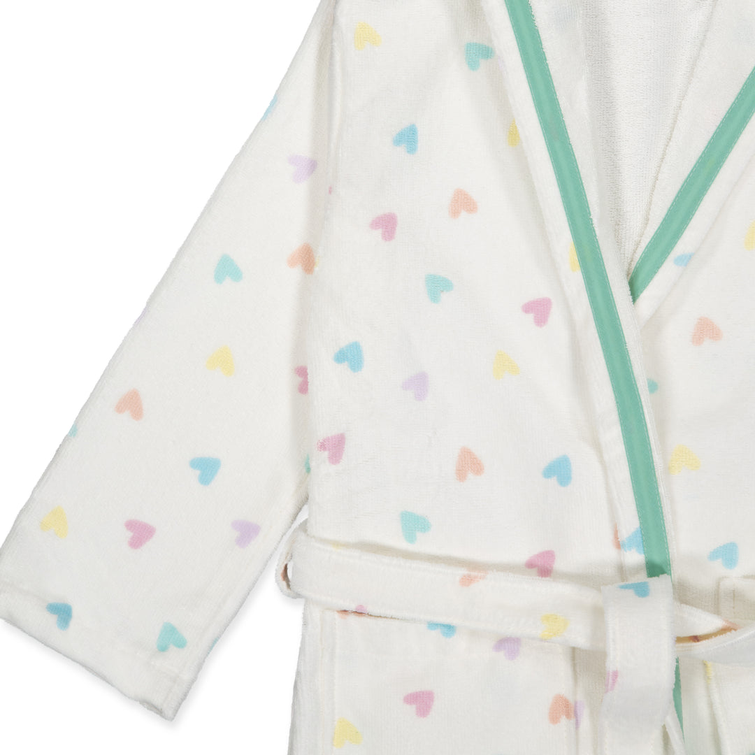 KIDS JESSI - Albornoz Niños adolescentes Algodón: Niño, Infantil - 100% Algodón OEKO-TEX - 2 Bolsillos, Cinturón, Capucha, Albornoces Felpa muy suave con bordados para niños