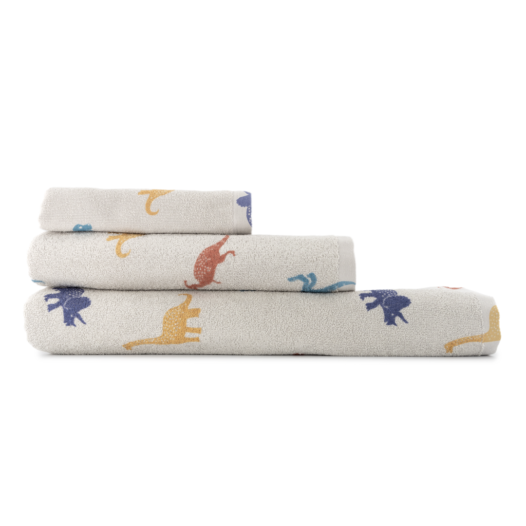 Juego de 2 Toallas Infantiles Jurassic - Ducha Algodón Premium - Toalla de baño grandes, toallas infantiles, mano, bide y ducha - 100% Algodón - 420 g/m2