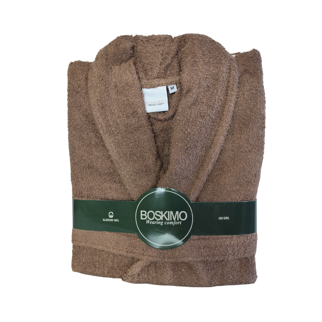 BOSKIMO Albornoz de Baño Unisex 100% Algodón OEKO-TEX – Bata para Hombre y Mujer – Rizo Americano 420 gsm – Suave y muy Absorbente