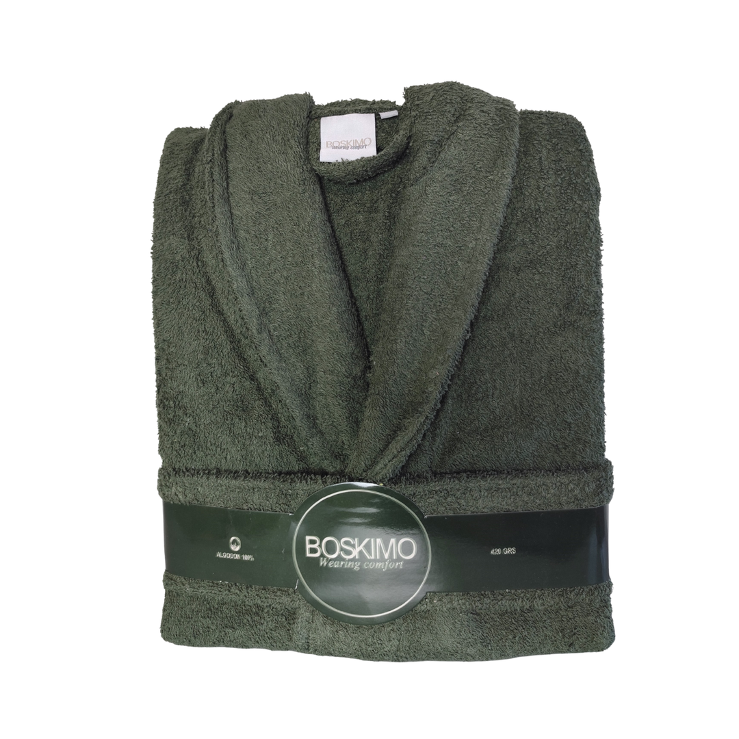 BOSKIMO Albornoz de Baño Unisex 100% Algodón OEKO-TEX – Bata para Hombre y Mujer – Rizo Americano 420 gsm – Suave y muy Absorbente