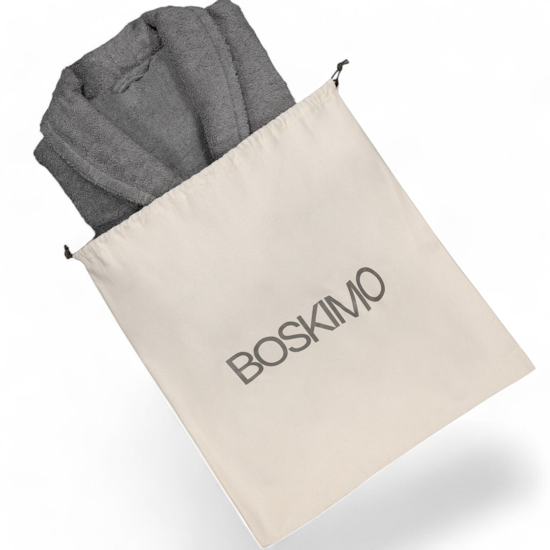 Albornoz Unisex - Albornoz de Ducha para Hombre o Mujer - 100% Algodón, Capucha. Gris Oscuro