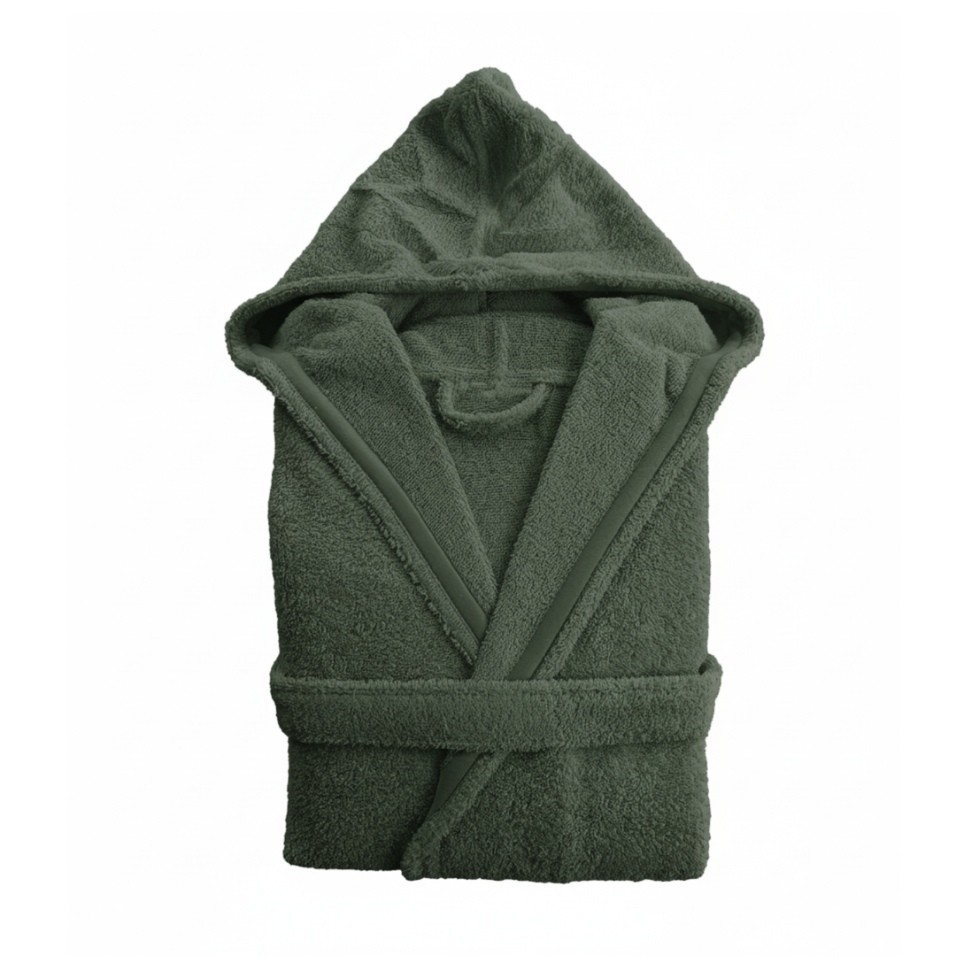 BOSKIMO Albornoz de Baño Unisex con Capucha 100% Algodón OEKO-TEX – Bata para Hombre y Mujer – Rizo Americano 420 gsm – Suave y muy Absorbente