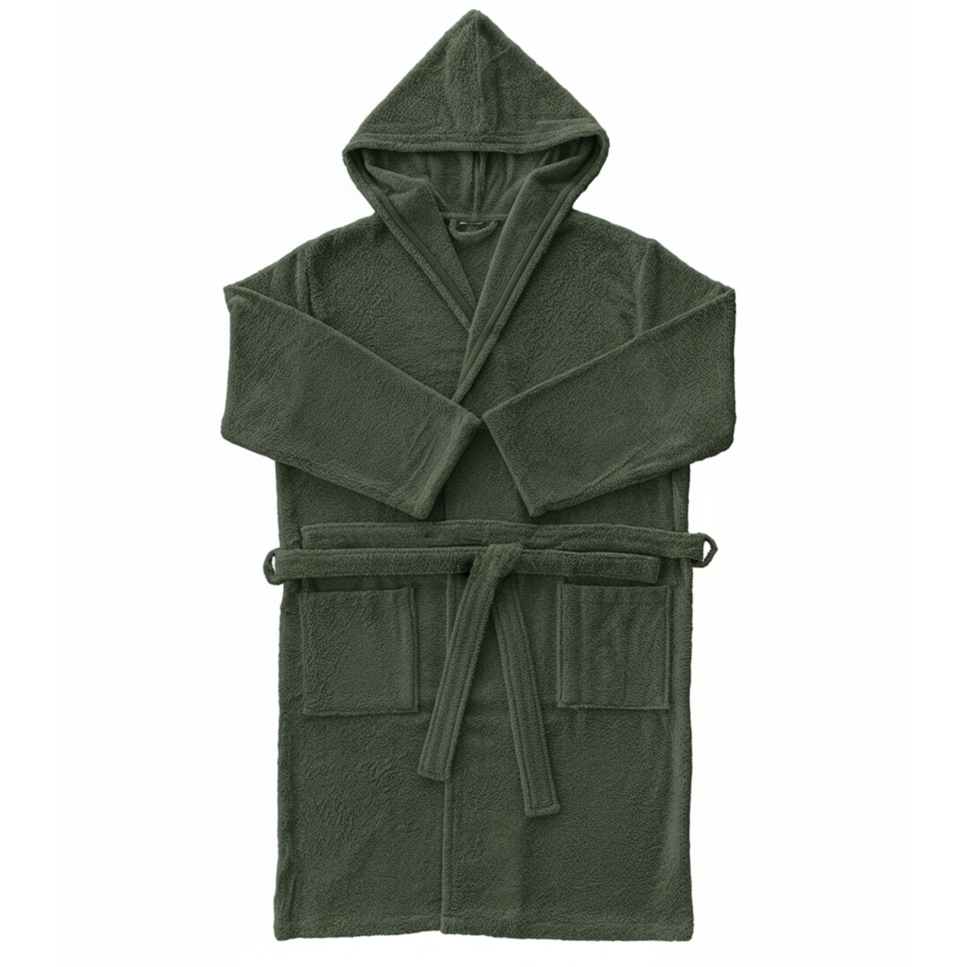 BOSKIMO Albornoz de Baño Unisex con Capucha 100% Algodón OEKO-TEX – Bata para Hombre y Mujer – Rizo Americano 420 gsm – Suave y muy Absorbente
