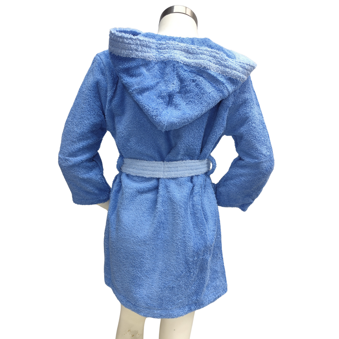 BOSKIMO KIDS Beisbol - Albornoz Niñas adolescentes Algodón: Niña, Infantil - 100% Algodón OEKO-TEX - 2 Bolsillos, Cinturón, Capucha, Albornoces Felpa muy suave con bordados para niñas