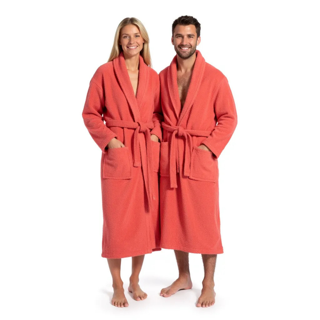 BOSKIMO Albornoz de Baño Unisex 100% Algodón OEKO-TEX – Bata para Hombre y Mujer – Rizo Americano 420 gsm – Suave y muy Absorbente