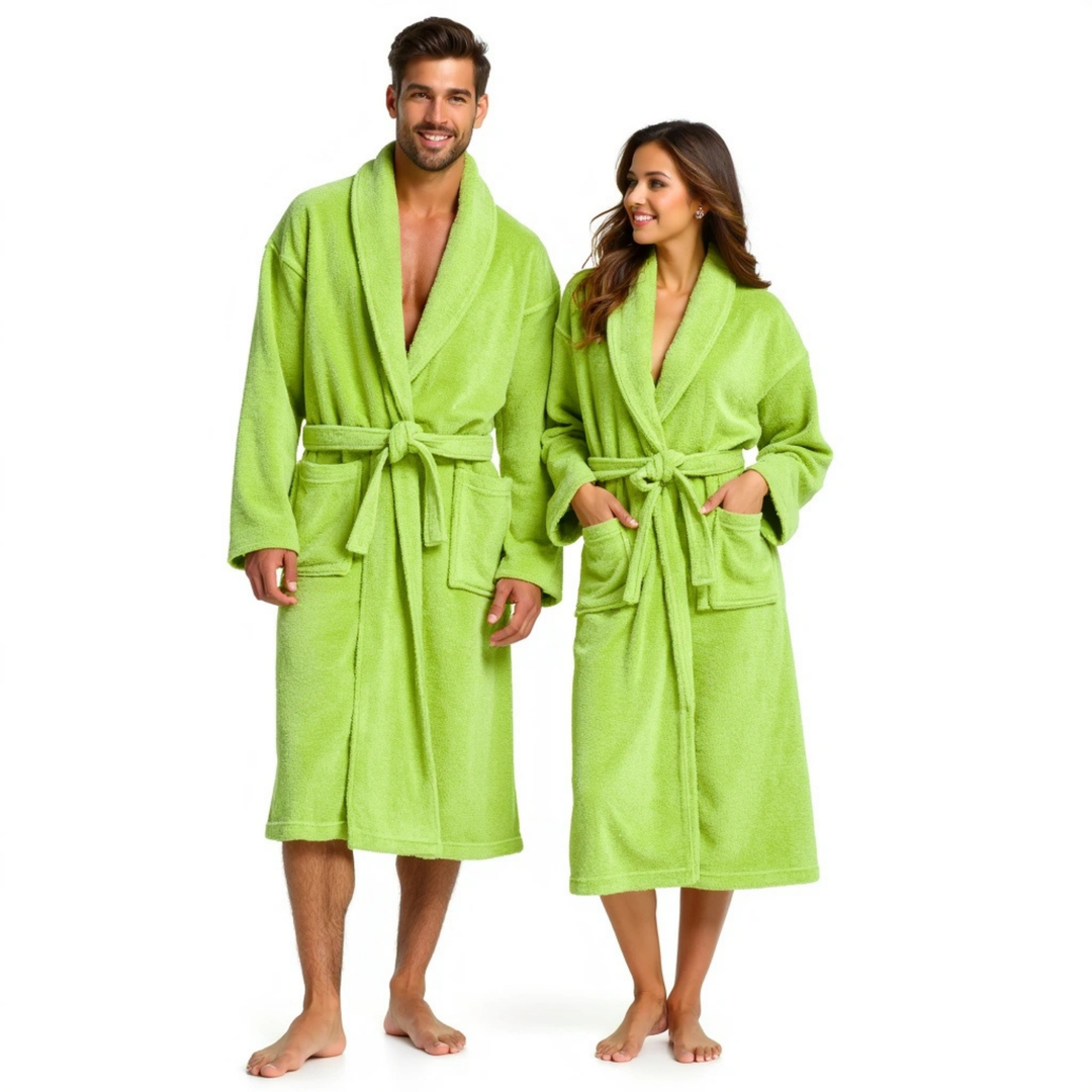 BOSKIMO Albornoz de Baño Unisex 100% Algodón OEKO-TEX – Bata para Hombre y Mujer – Rizo Americano 420 gsm – Suave y muy Absorbente