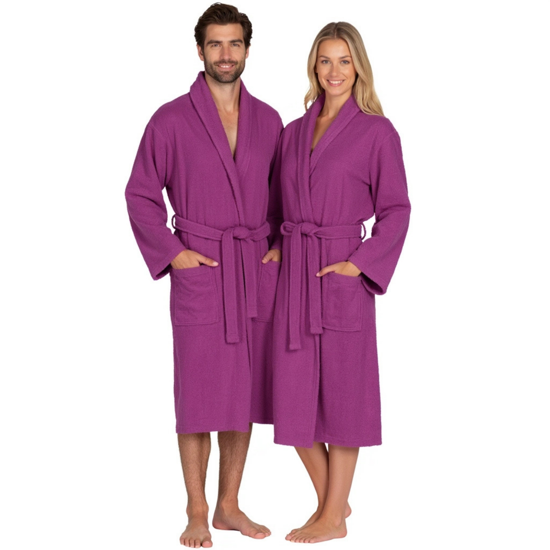 BOSKIMO Albornoz de Baño Unisex 100% Algodón OEKO-TEX – Bata para Hombre y Mujer – Rizo Americano 420 gsm – Suave y muy Absorbente
