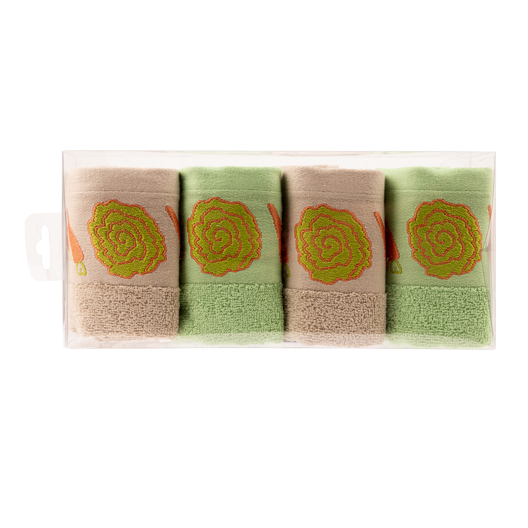 Paños de Cocina de Algodón Rizo REF.4202 | Pack de 4 Trapos 400gr 50x50cm de Cocina Suaves y Absorbentes | Trapos de Cocina 100% Algodón | Resistentes y Lavables | Ideales para Hogar y Cocina