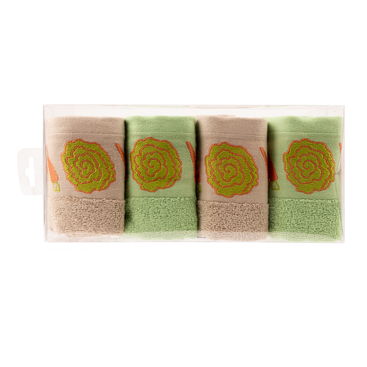 Paños de Cocina de Algodón Rizo REF.4202 | Pack de 4 Trapos 400gr 50x50cm de Cocina Suaves y Absorbentes | Trapos de Cocina 100% Algodón | Resistentes y Lavables | Ideales para Hogar y Cocina